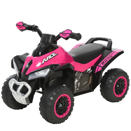 Mini Quad per Bambini 18-36 Elettrico 6V con Ampio Manubrio, Moto per Bambini in PP e Metallo, 67.5x38x44 cm, Rosa