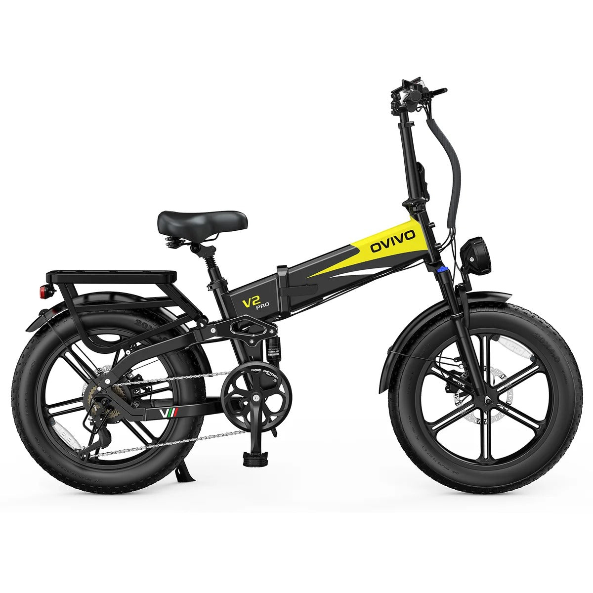 E-Bike OVIVO V2 Pro 2.0 - Motore Bafang da 250W - Batteria 48V 20Ah con autonomia fino a 130km - Full Suspension - Freni Idraulici
