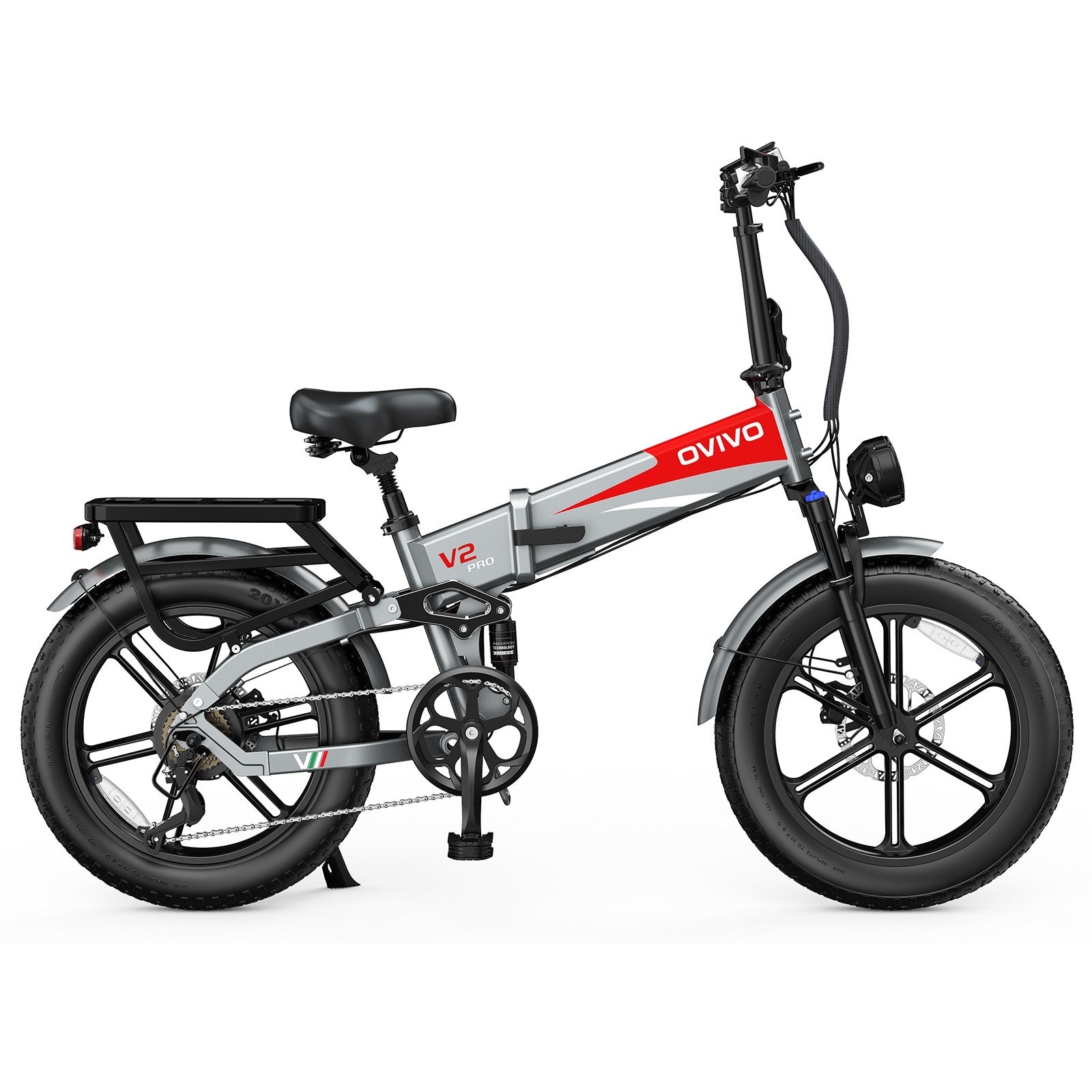 E-Bike OVIVO V2 Pro 2.0 - Motore Bafang da 250W - Batteria 48V 20Ah con autonomia fino a 130km - Full Suspension - Freni Idraulici