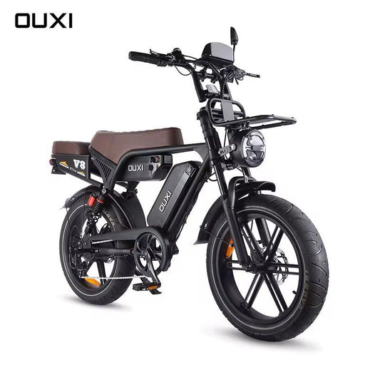 E-Bike OUXI V8 Ultra Max (Nera-Marrone) Motore 250W   Batteria 48V 30Ah