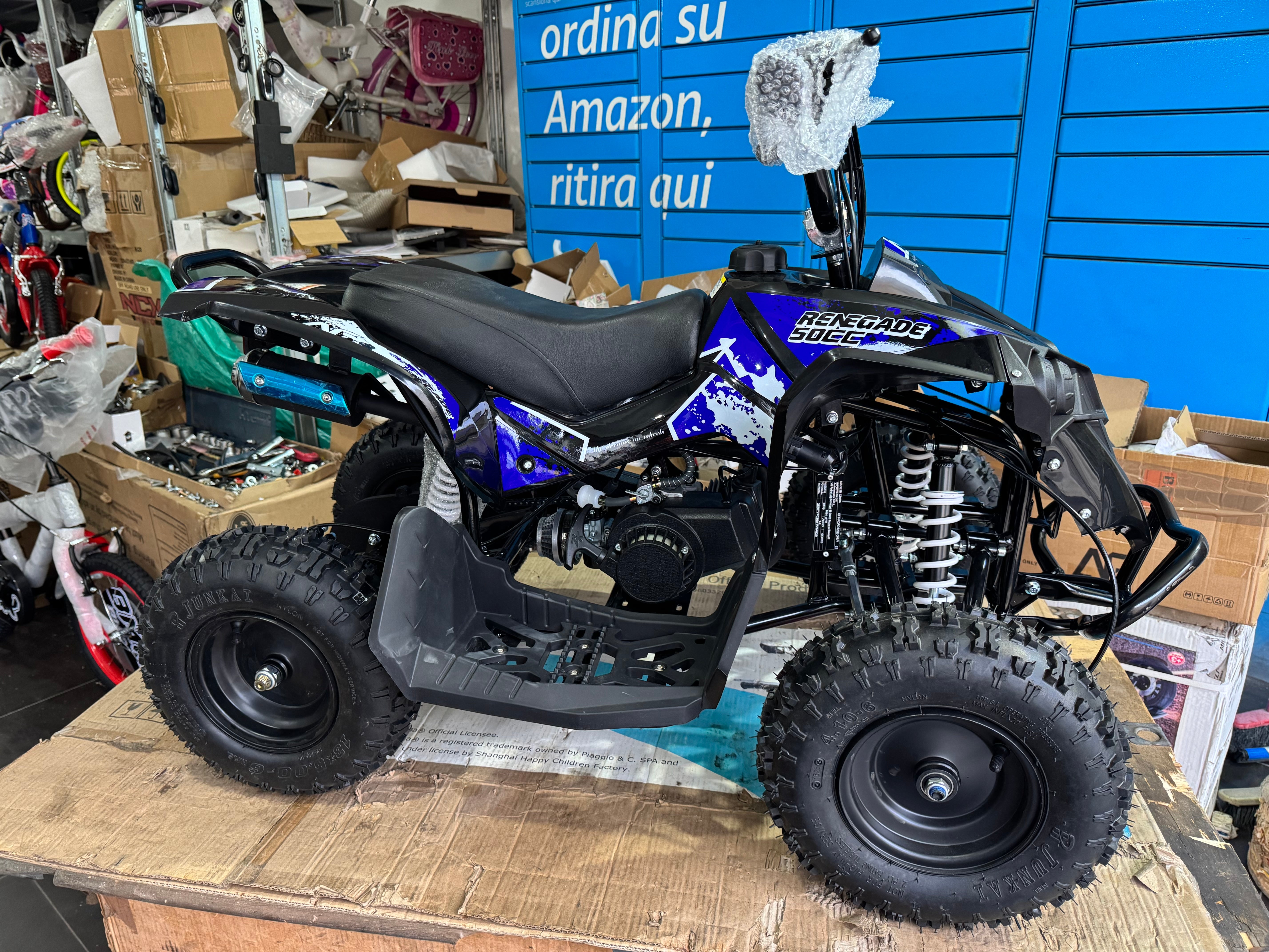 MINI QUAD RENEGADE - 49cc 2 Tempi -  Avviamento easy start - ruote 6