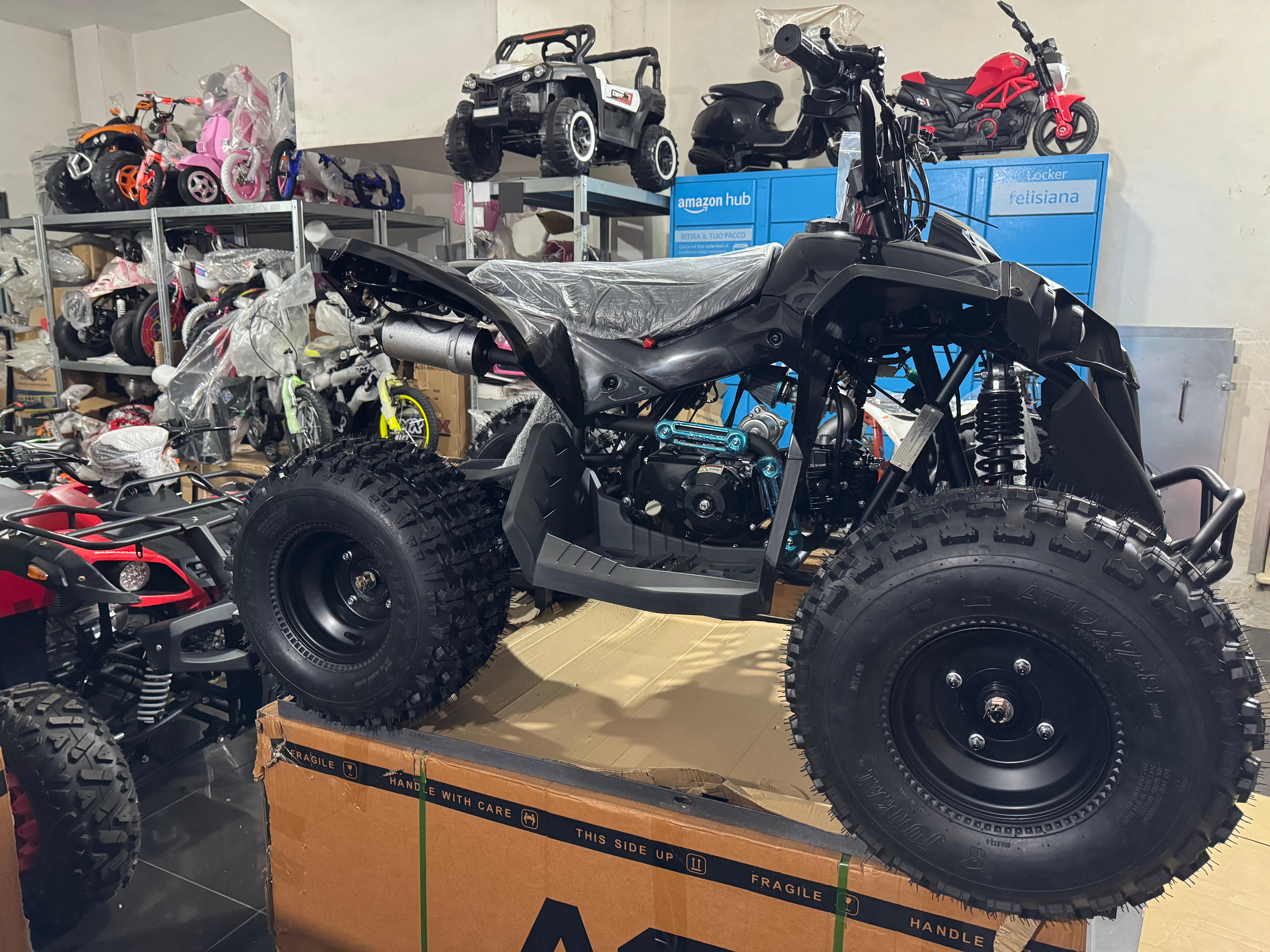 Quad AF Motors RENEGADE 125cc 4 Tempi  Ruote 8” 1 + R TOTAL BLACK