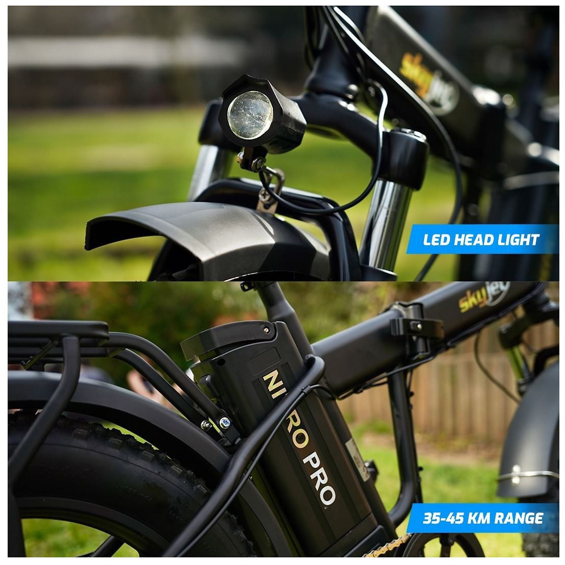 SKYJET Bici Elettrica Nitro Pro Nera 250W 36V 10Ah