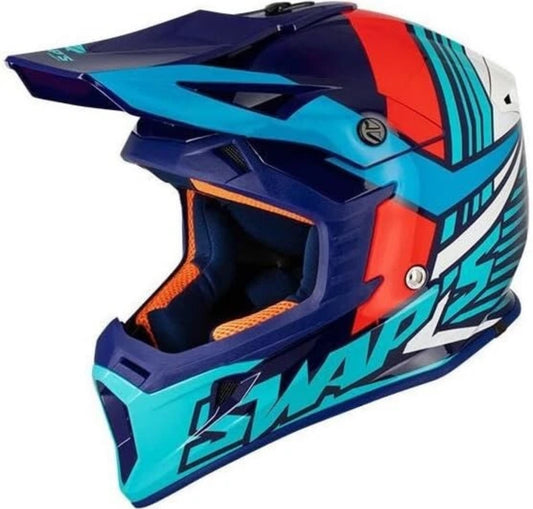 Casco Cross Swap’s Azzurro/Blu/Rosso/Bianco