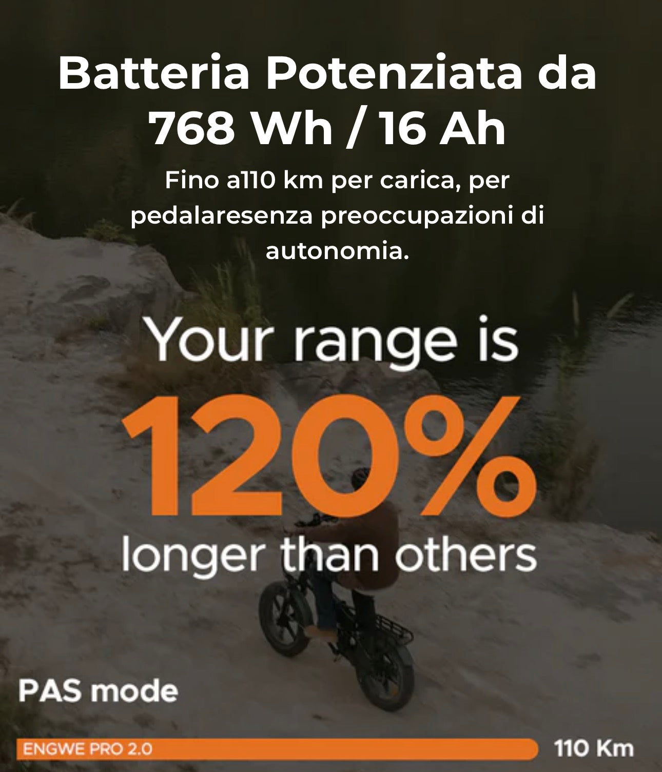 Engwe Engine Pro 2.0 Combo X2 
E-bike pieghevole per avventure all'aria aperta con coppia elevata da 75 Nm Motore 750W Batteria 52V 16Ah    SCONTO COMBO 5% *E-BIKE  NUOVE DA ESPOSIZIONE* *SPEDITE GIÀ ASSEMBLATE*