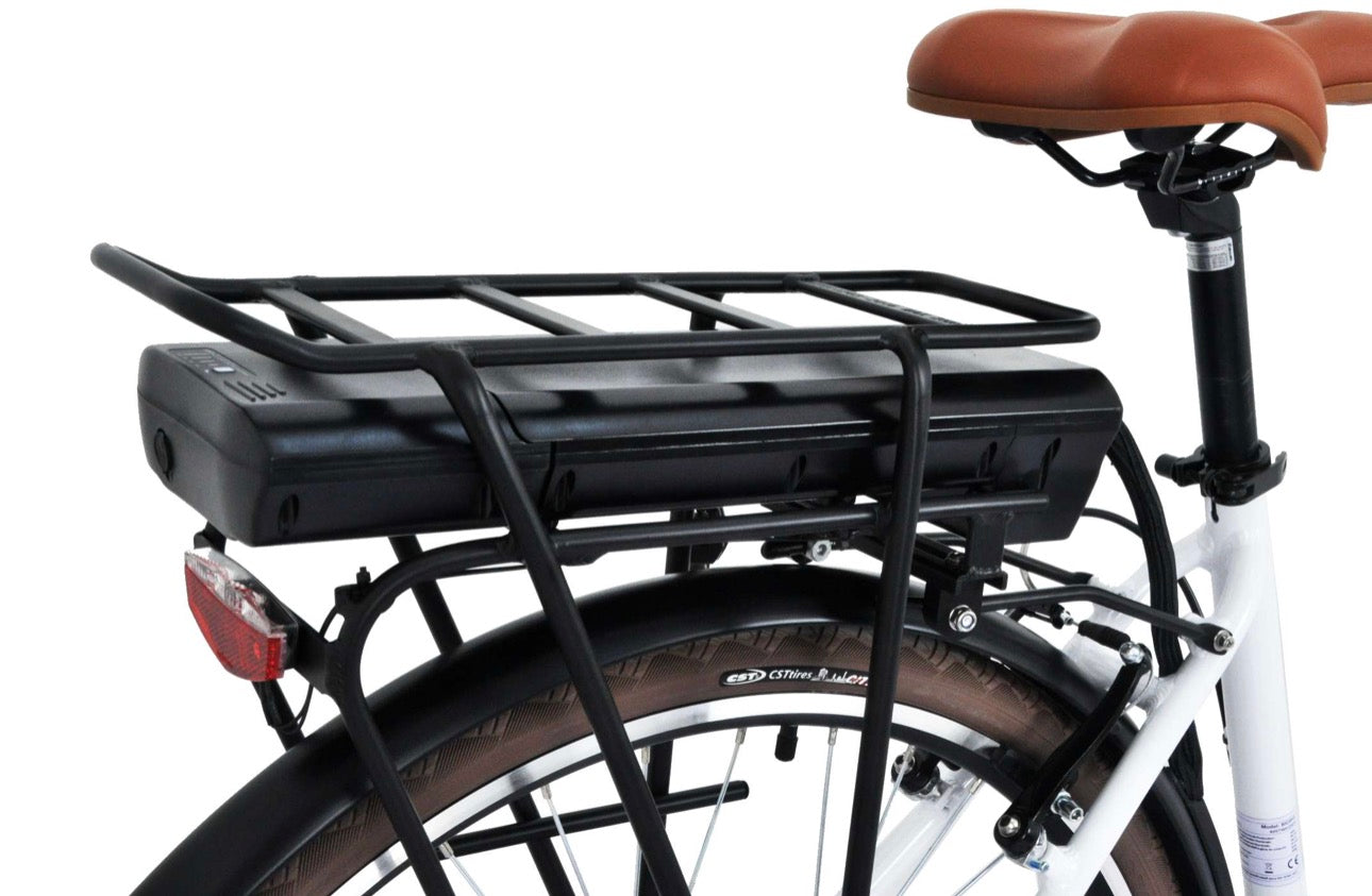 F.LLI SCHIANO City e-bike donna 28″ alluminio forcella ammortizzata Motore 250W Batteria 36V 10.4 ah Bianca