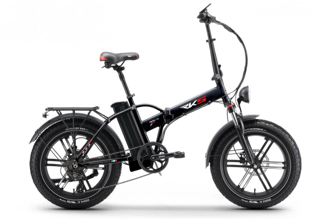 E-Bike RKS NERO M , 70 km di Autonomia, Motore 250W e Batteria Rimovibile al Litio da 48V – 13,5Ah con Doppio Freno idraulico e Ruote 20x4,5