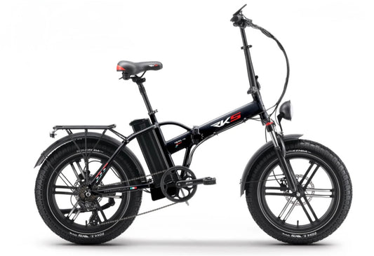 E-Bike RKS NERO M , 70 km di Autonomia, Motore 250W e Batteria Rimovibile al Litio da 48V – 13,5Ah con Doppio Freno idraulico e Ruote 20x4,5