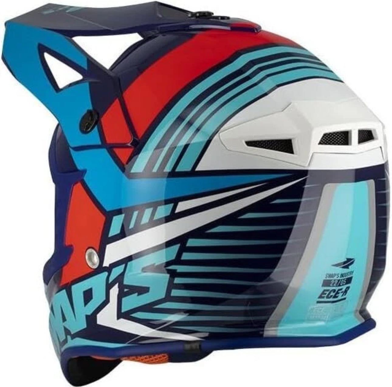 Casco Cross Swap’s Azzurro/Blu/Rosso/Bianco