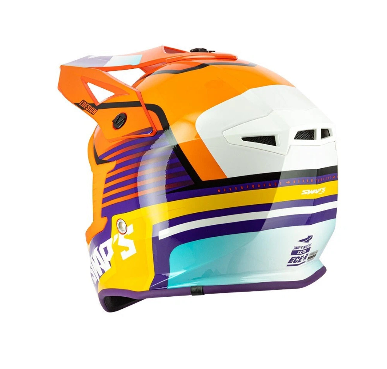CASCO SWAP'S BLUR S818 ARANCIONE/GIALLO/AZZURRO