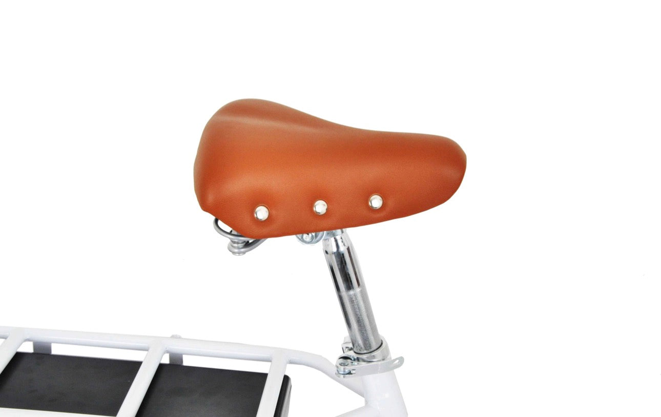 F.LLI SCHIANO E-Graziella Pieghevole 20″ acciaio motore 250W Batteria 36V 7.8 ah Bianca