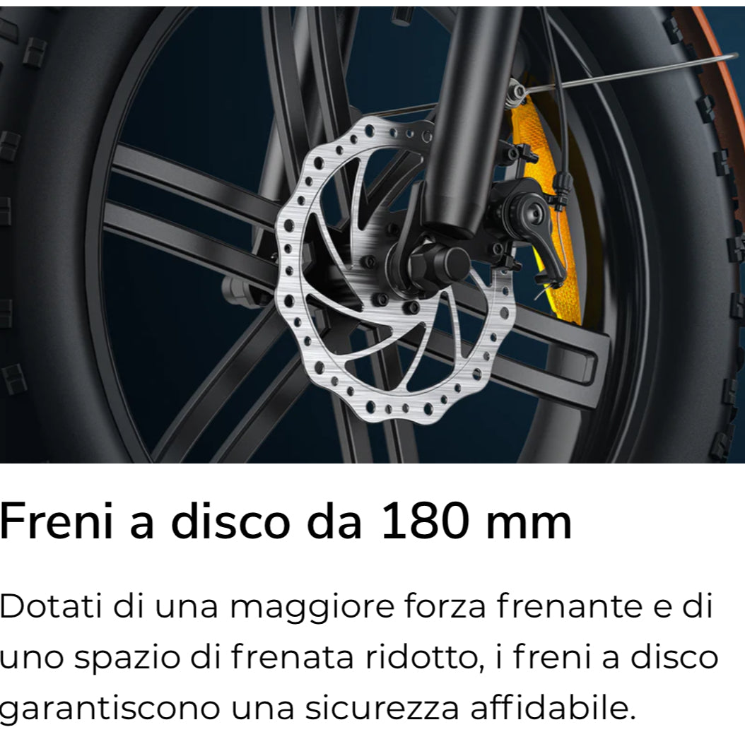 Engwe EP-2 Boost
E-Bike per tutti i terreni con sensore di coppia Boost Power da 250 W 48V 13Ah 120 km, omologata UE