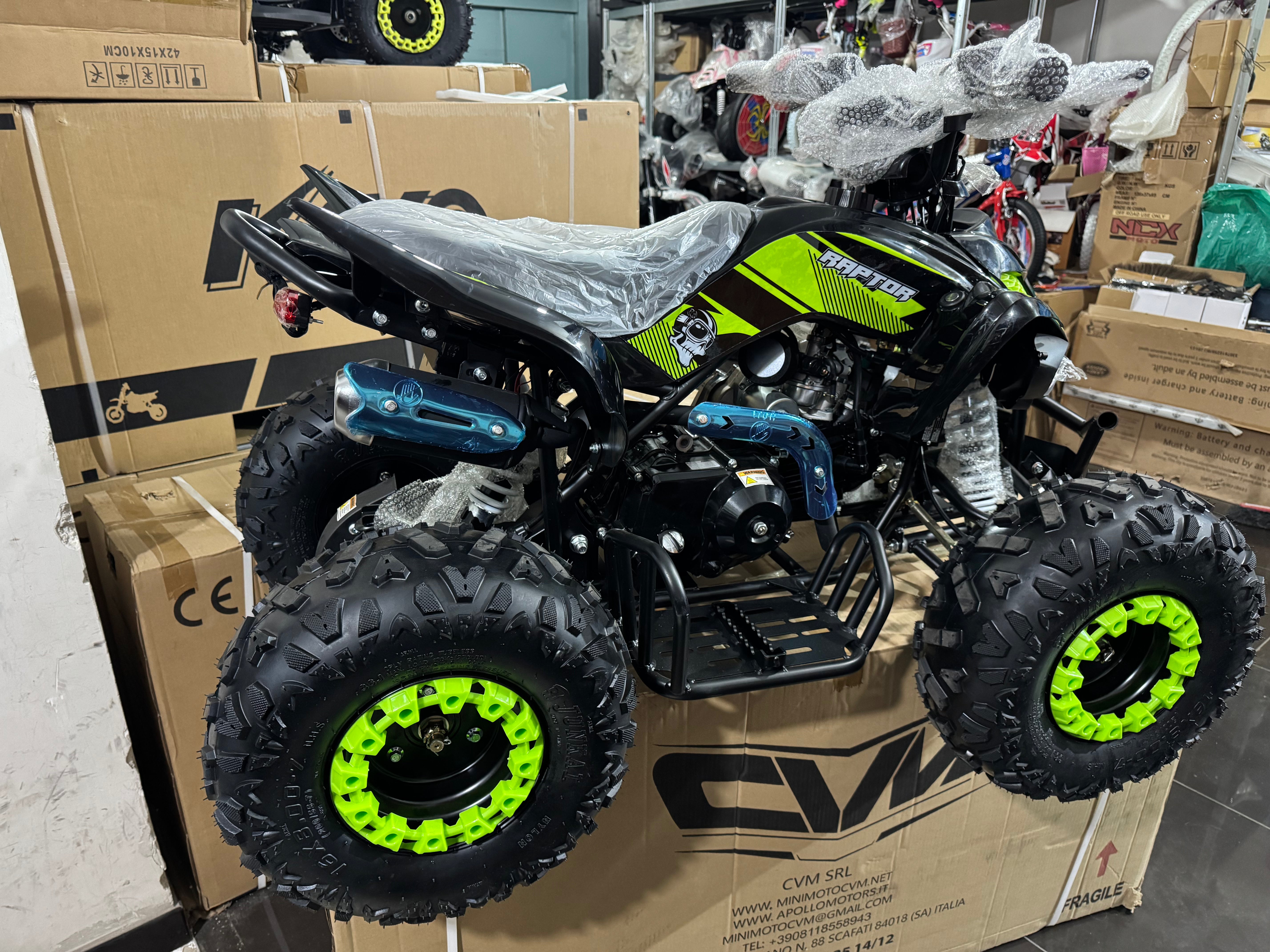 QUAD ATV AF RAPTOR 110cc 4 TEMPI AUTOMATICO CON RETROMARCIA E RUOTE 7”                                            *PRESTO NUOVAMENTE DISPONIBILE*
