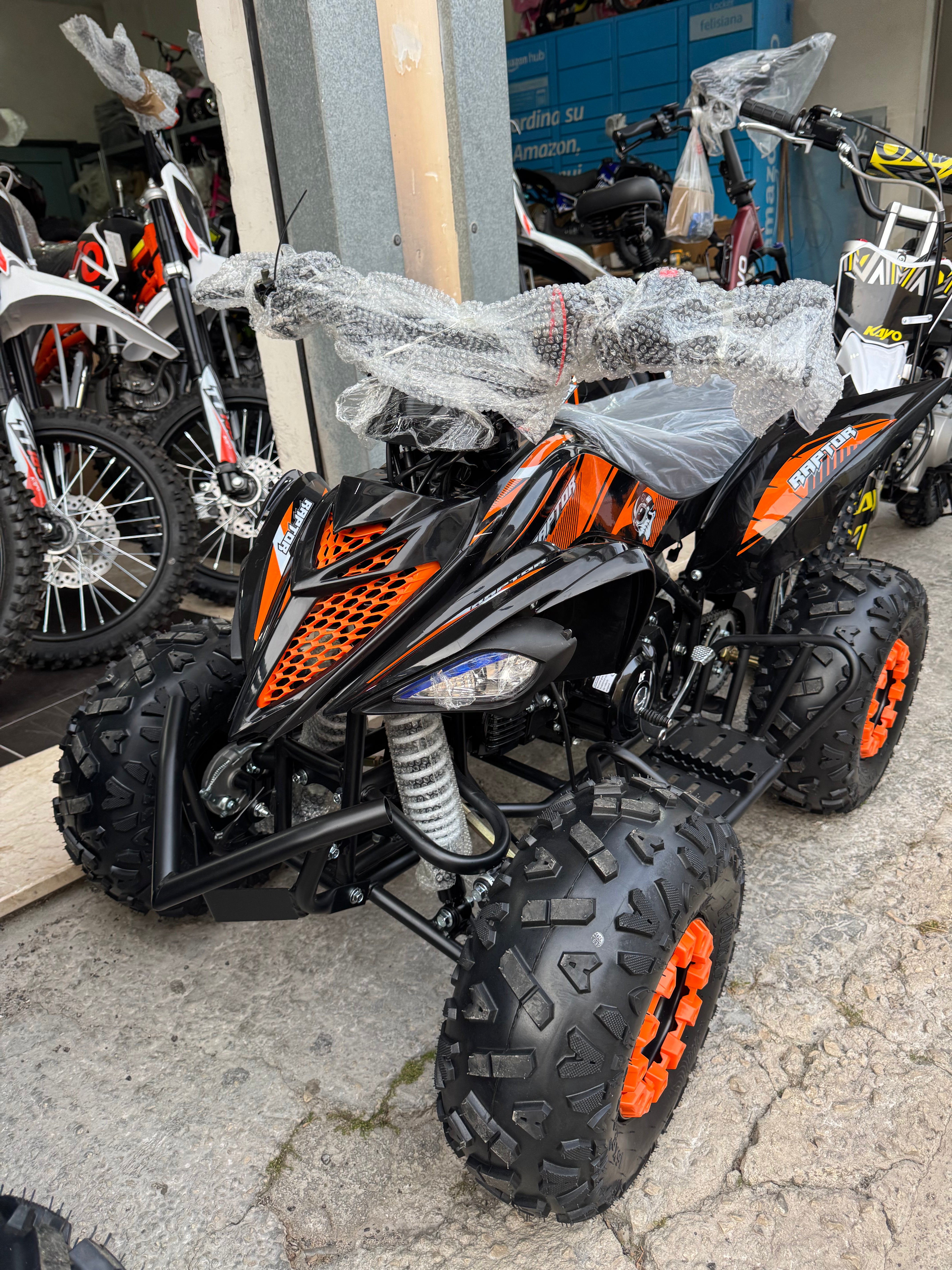 QUAD ATV AF RAPTOR 110cc 4 TEMPI AUTOMATICO CON RETROMARCIA E RUOTE 7”                                            *PRESTO NUOVAMENTE DISPONIBILE*