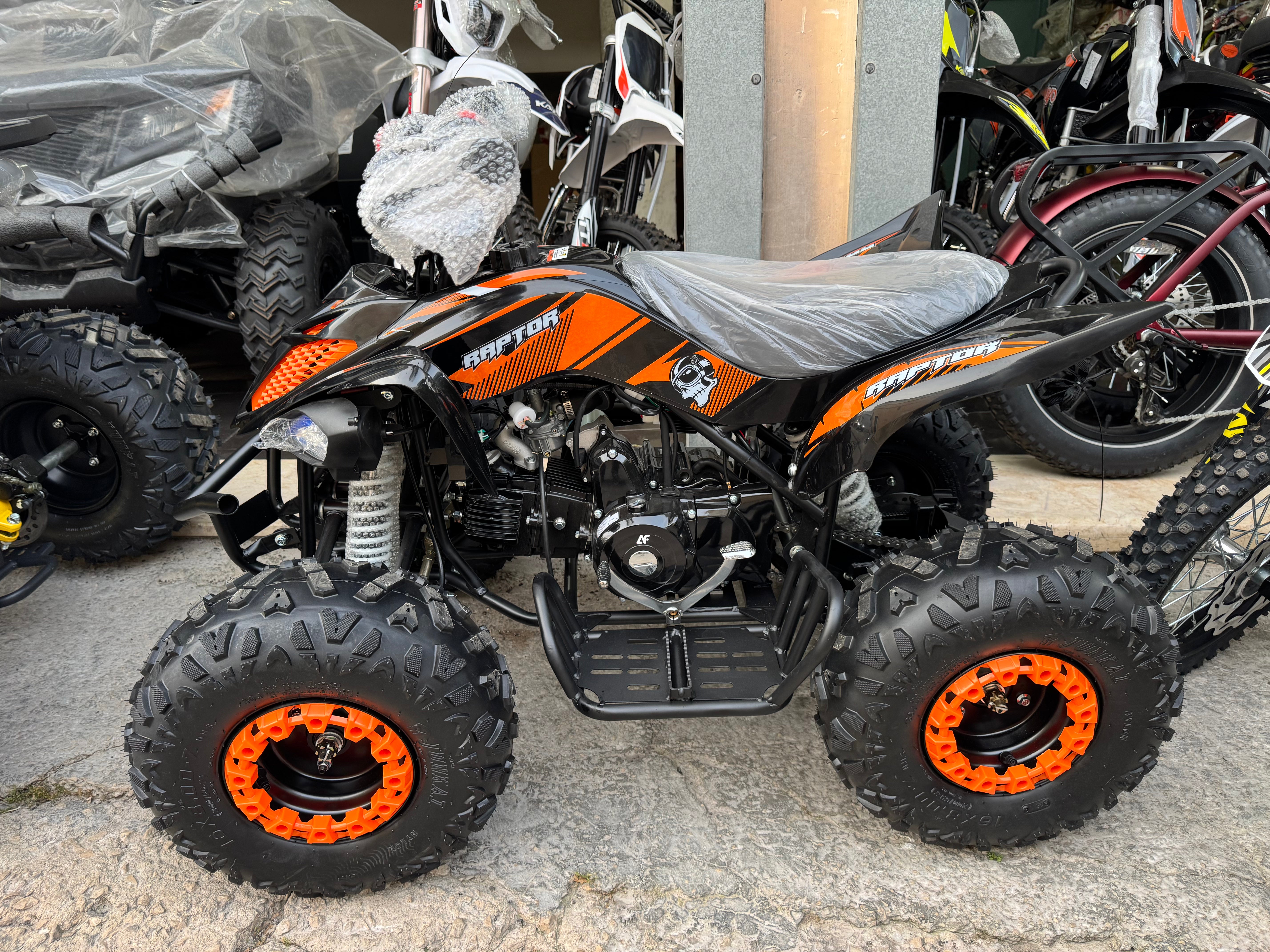 QUAD ATV AF RAPTOR 110cc 4 TEMPI AUTOMATICO CON RETROMARCIA E RUOTE 7”                                            *PRESTO NUOVAMENTE DISPONIBILE*