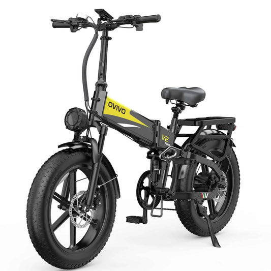 Ovivo V2 Pro 2.0 Fat E-Bike Pieghevole 250W 48V 20Ah 80NM di Coppia “fino a 130 chilometri in pedalata assistita”