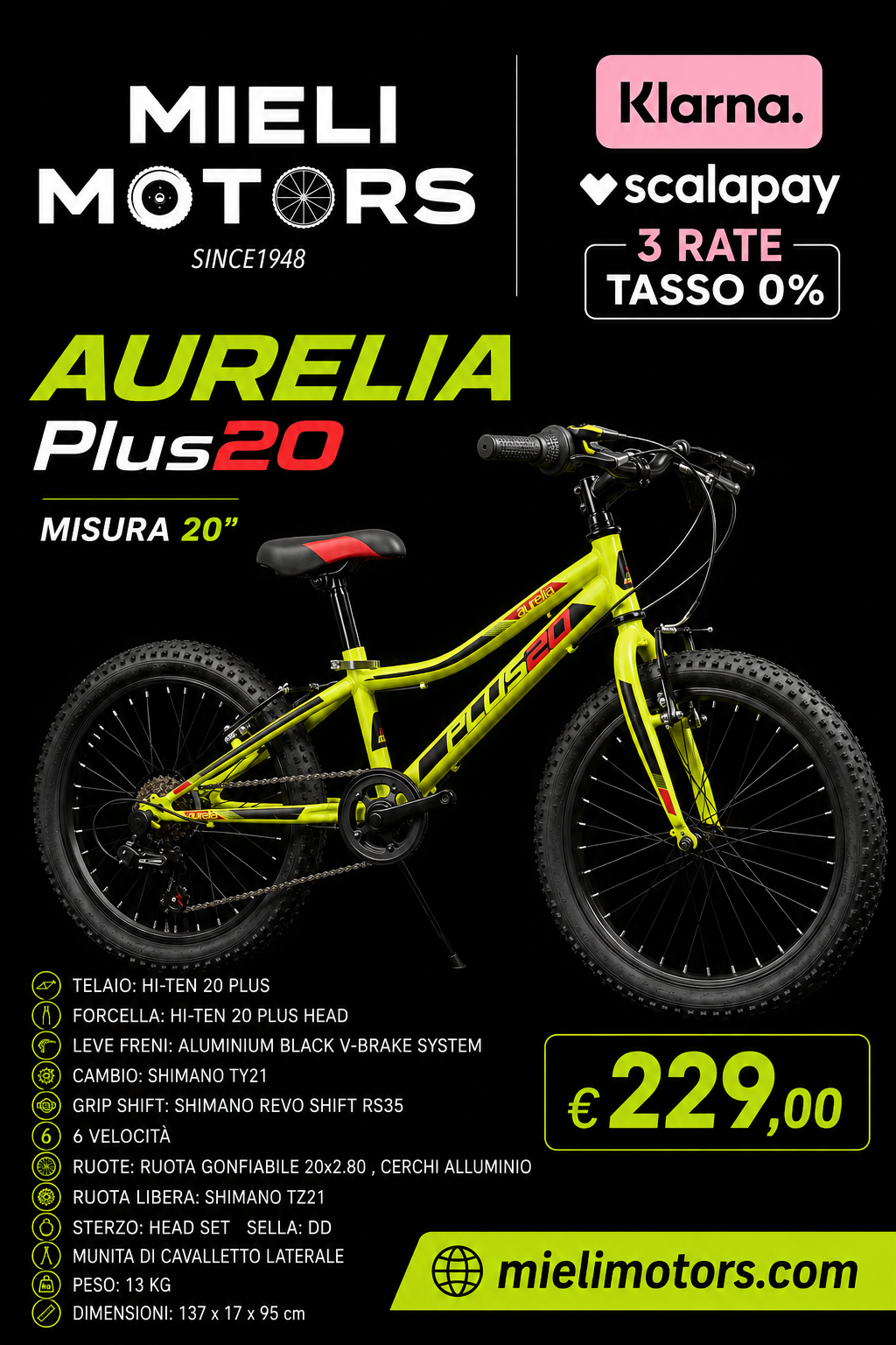 MTB AURELIA PLUS20 20” 20x2.80