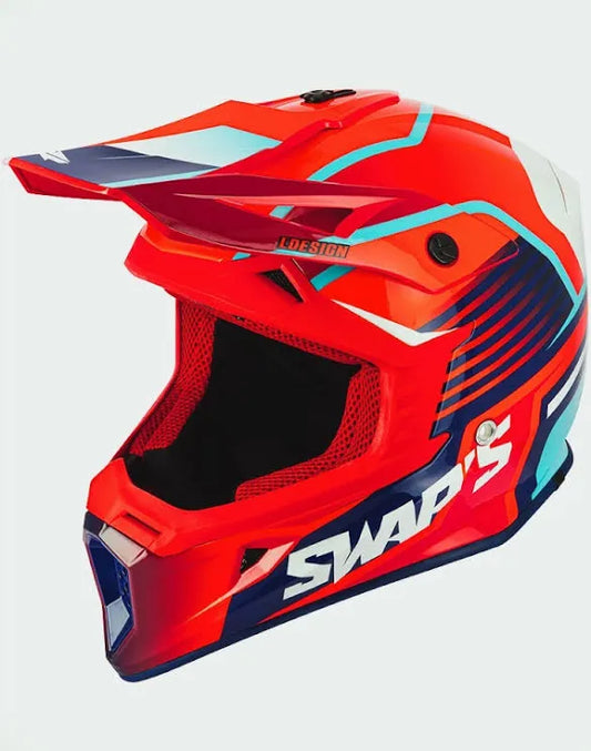 CASCO CROSS SWAP’S BLUR ROSSO/AZZURRO