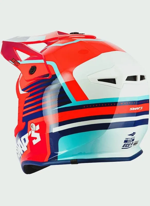 CASCO CROSS SWAP’S BLUR ROSSO/AZZURRO