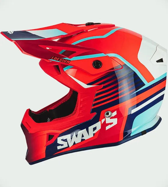 CASCO CROSS SWAP’S BLUR ROSSO/AZZURRO