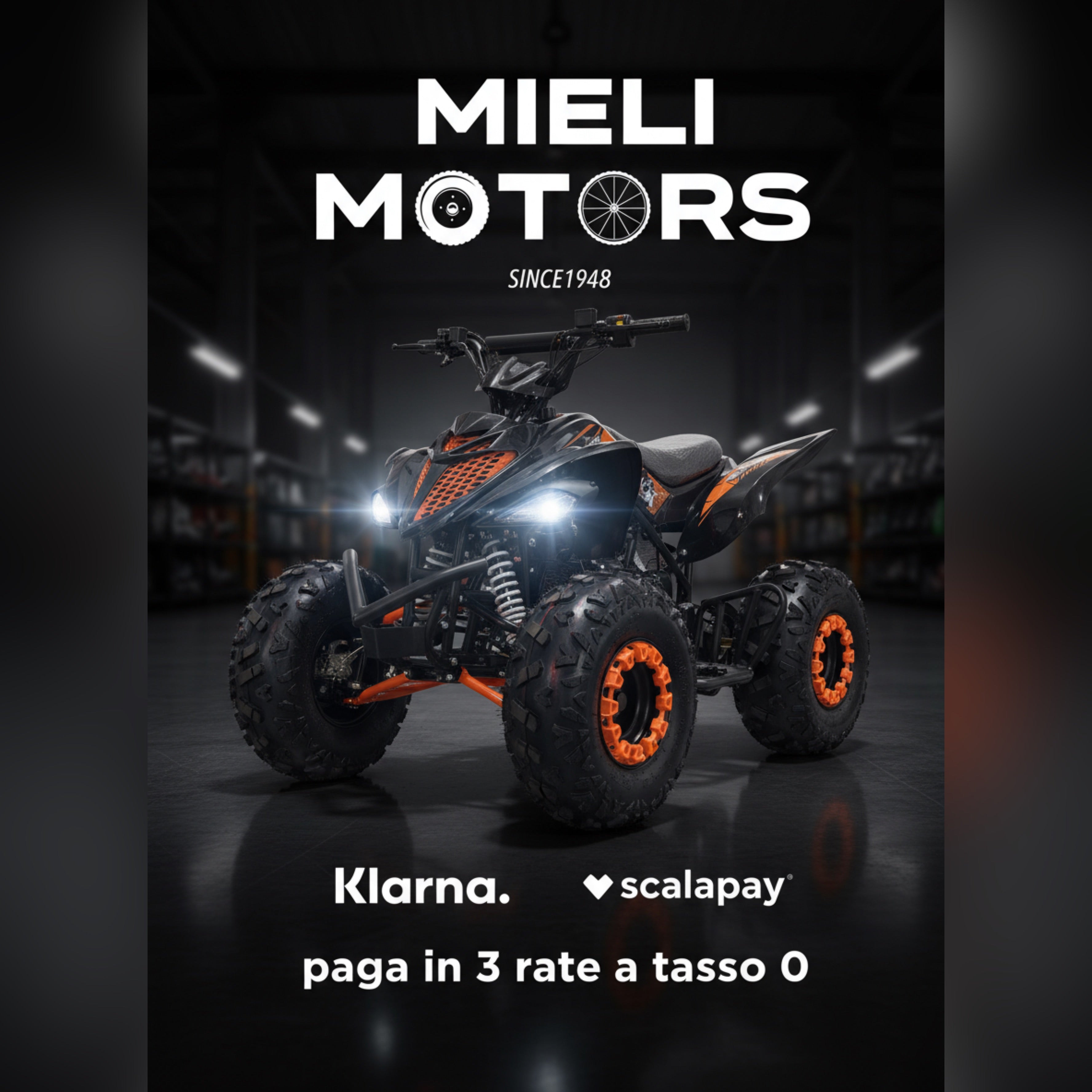 QUAD ATV AF RAPTOR 110cc 4 TEMPI AUTOMATICO CON RETROMARCIA E RUOTE 7”