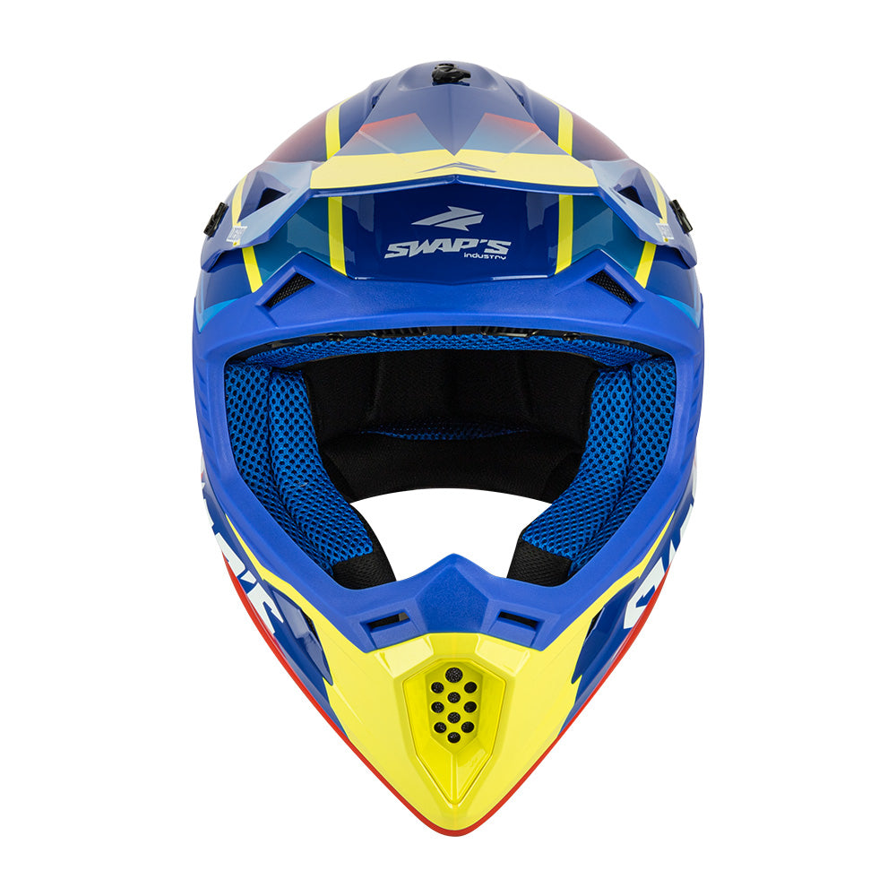 CASCO CROSS SWAP’S BLUR S818 BLU/ROSSO/GIALLO/ARANCIONE