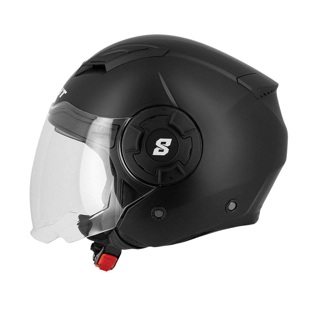 CASCO JET S749 EIGHT NERO OPACO CON VISIERA INTERNA “EASY MOVE”